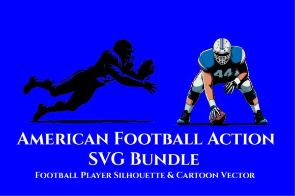 American Football Action SVG Bundle: Graphics & Illustrations