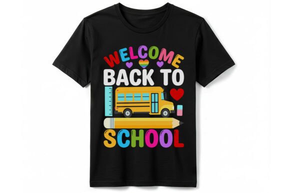 Back to School Bus Graphics for T-Shirt Designs