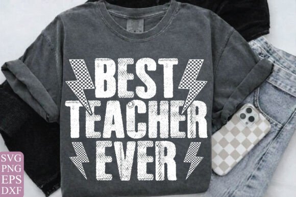 Best Teacher Ever PNG for T-Shirt Designs & Graphics