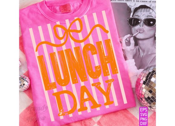 Funny School Lunch Stripes Graphics for T-Shirt Designs