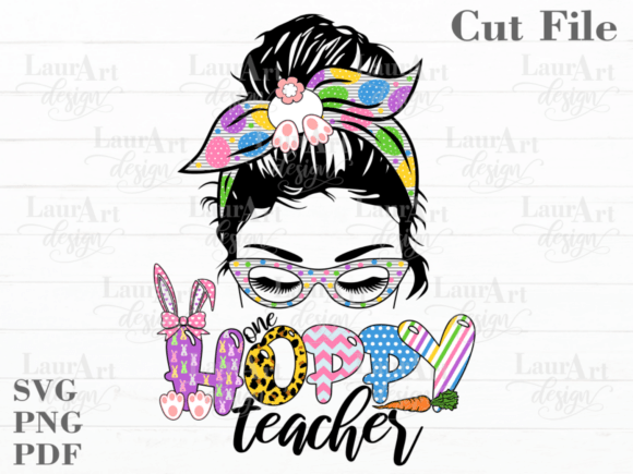 Hoppy Teacher Easter Graphics & T-Shirt Designs