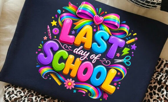 Last Day of School Bow Pencil Shirt PNG Graphics