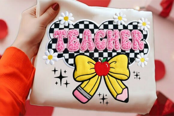 Latch Hook Yarn Teacher Coquette Bow Graphics & Illustrations