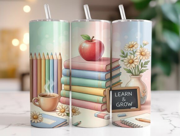 Pastel Teacher 20oz Tumbler Wrap Design Review