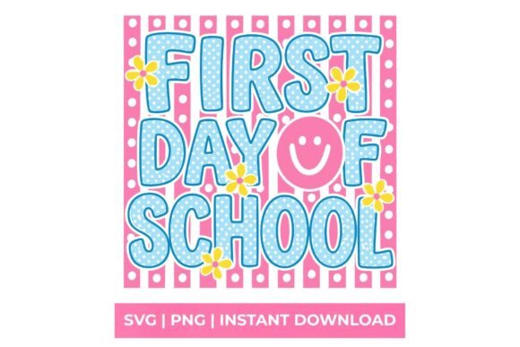 Retro Pink School Graphics for T-Shirt Designs