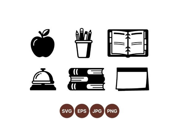 Review: Classic School Icon Vector Set for Embroidery