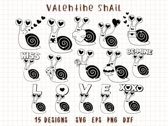Review: Valentine Snail SVG Love Snail Clipart for Embroidery