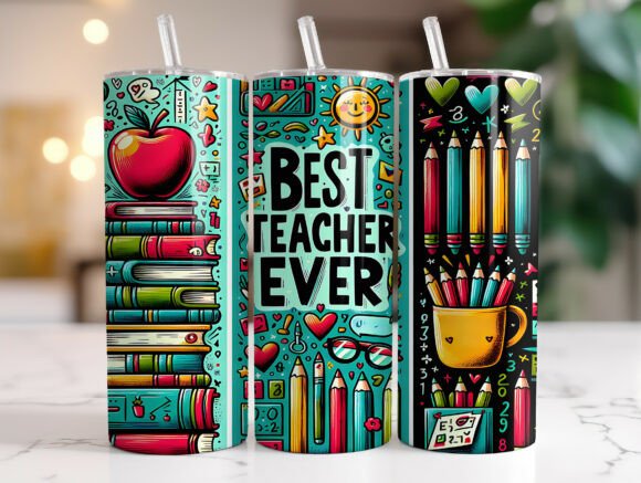 Reviewing the Best Teacher Ever Tumbler Wrap PNG for Embroidery