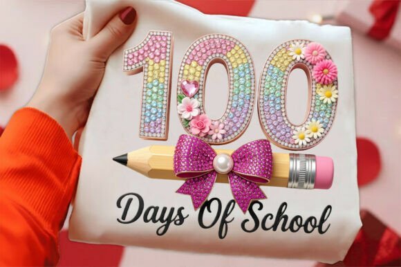 Rhinestone100 Days School Diamond Penci Graphics