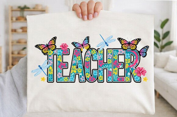 Teacher Back to School Png for T-Shirt Graphics